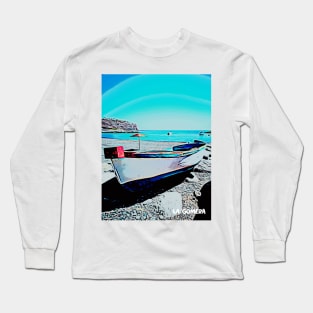 Playa Santiago boat one the beach La Gomera Long Sleeve T-Shirt